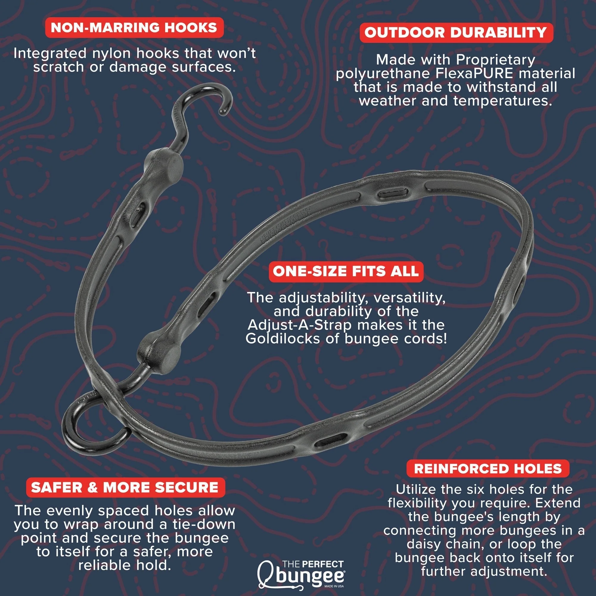 36" Adjust-A-Strap® Adjustable Bungee Strap 4 Pack - Image 7